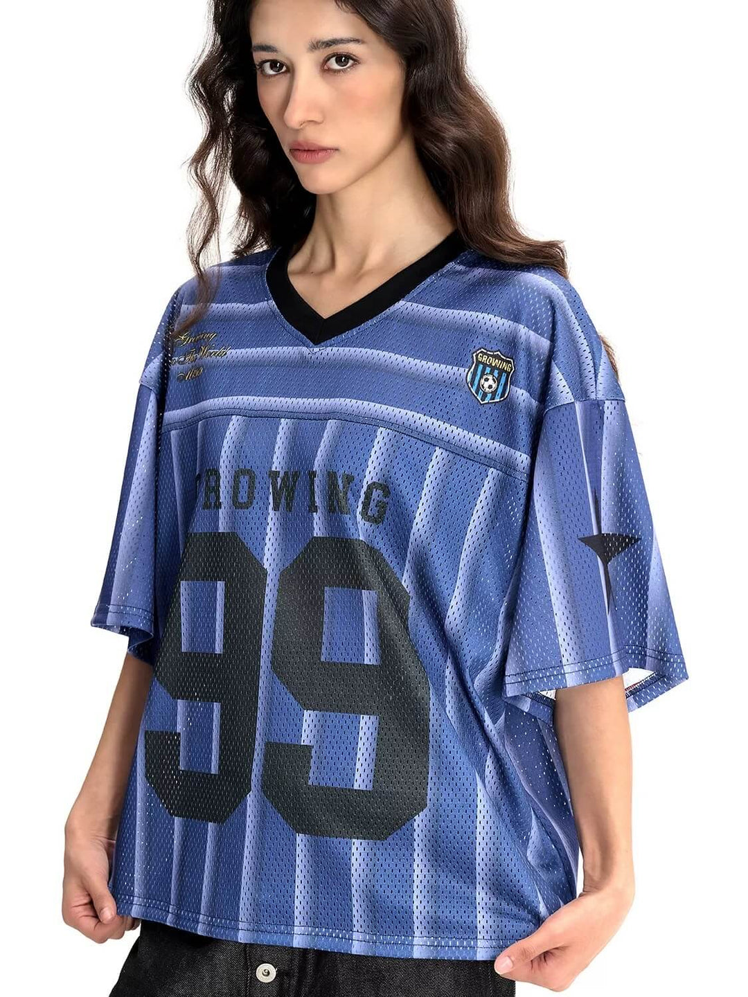 F3F Select Striped Mesh V Neck Short Sleeve Soccer Jersey | Face 3 Face