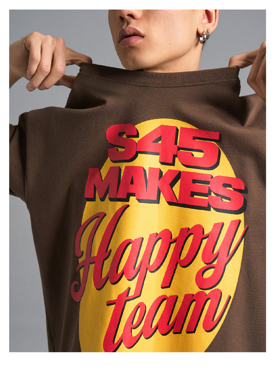 S45 "Happy Team" Graffiti Print Tee | Face 3 Face