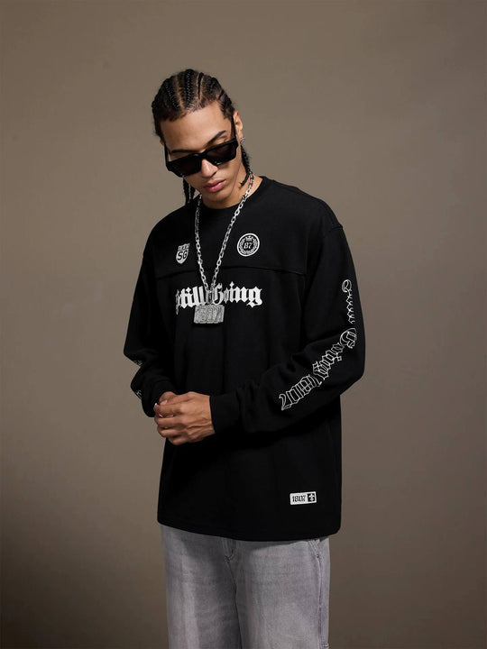 1807 Gothic Leather Patched Hockey Jersey Tee | Face 3 Face