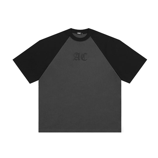 AC Logo Print Raglan Sleeve Tee | Face 3 Face