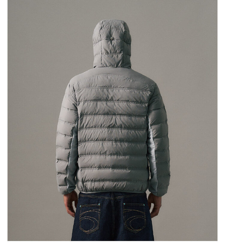 S45 Two Tone Double Stitched Lightweight Down Jacket | Face 3 Face