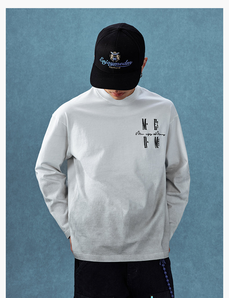 MEDM Gradient Washed Long Sleeve Tee | Face 3 Face
