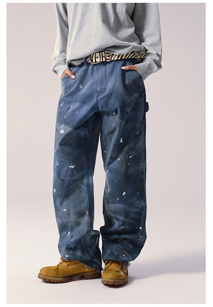 Remedy Washed Splash Ink Work Painter Pants | Face 3 Face