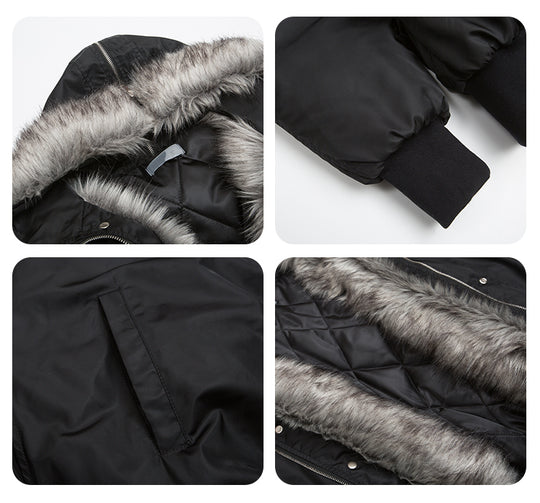 F3F Select Faux Fur Hooded MA-1 Bomber Jacket | Face 3 Face