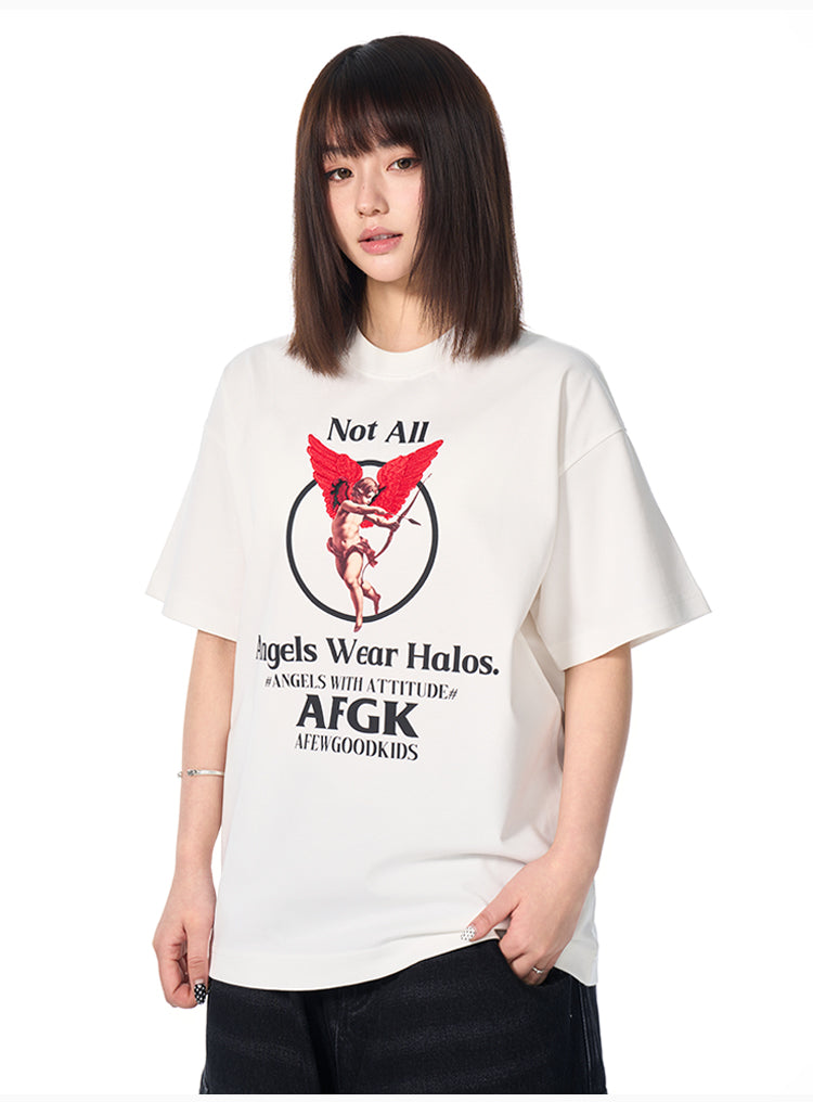 AFGK Archery Angel Embroidered Print Tee | Face 3 Face