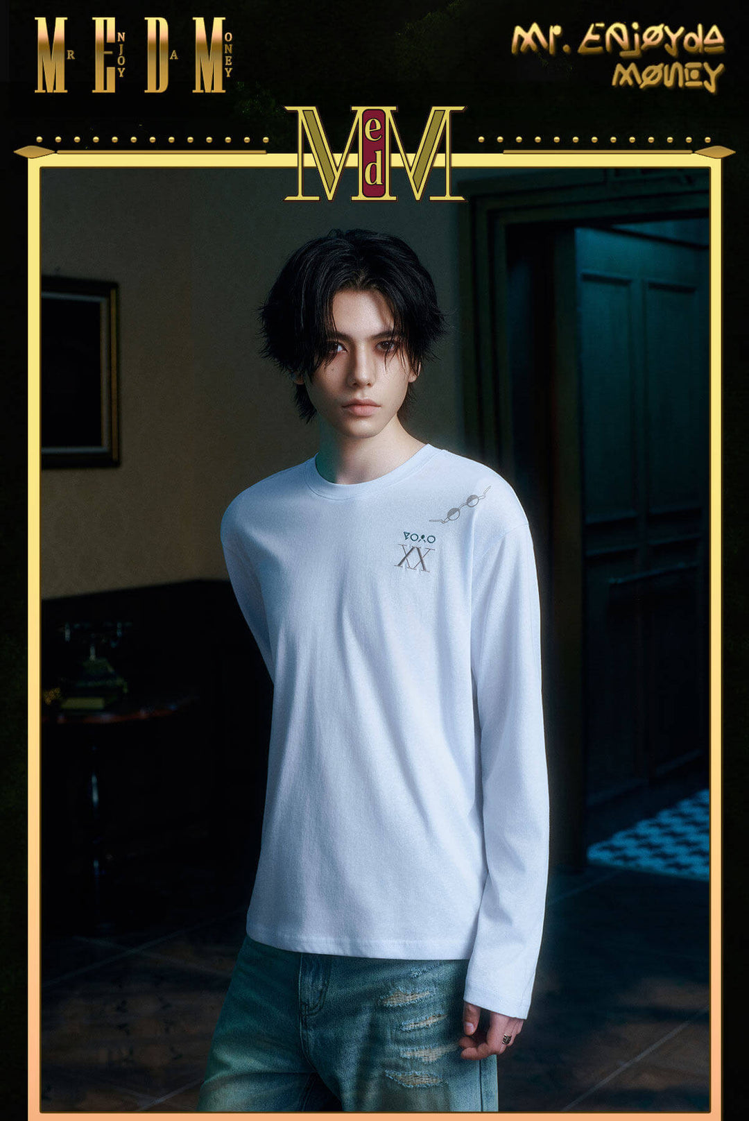 MEDM × HUNTER×HUNTER Character Monologue Print Long Sleeve Tee | Face 3 Face