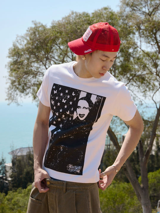 RUSURE Portrait Print Tee | Face 3 Face