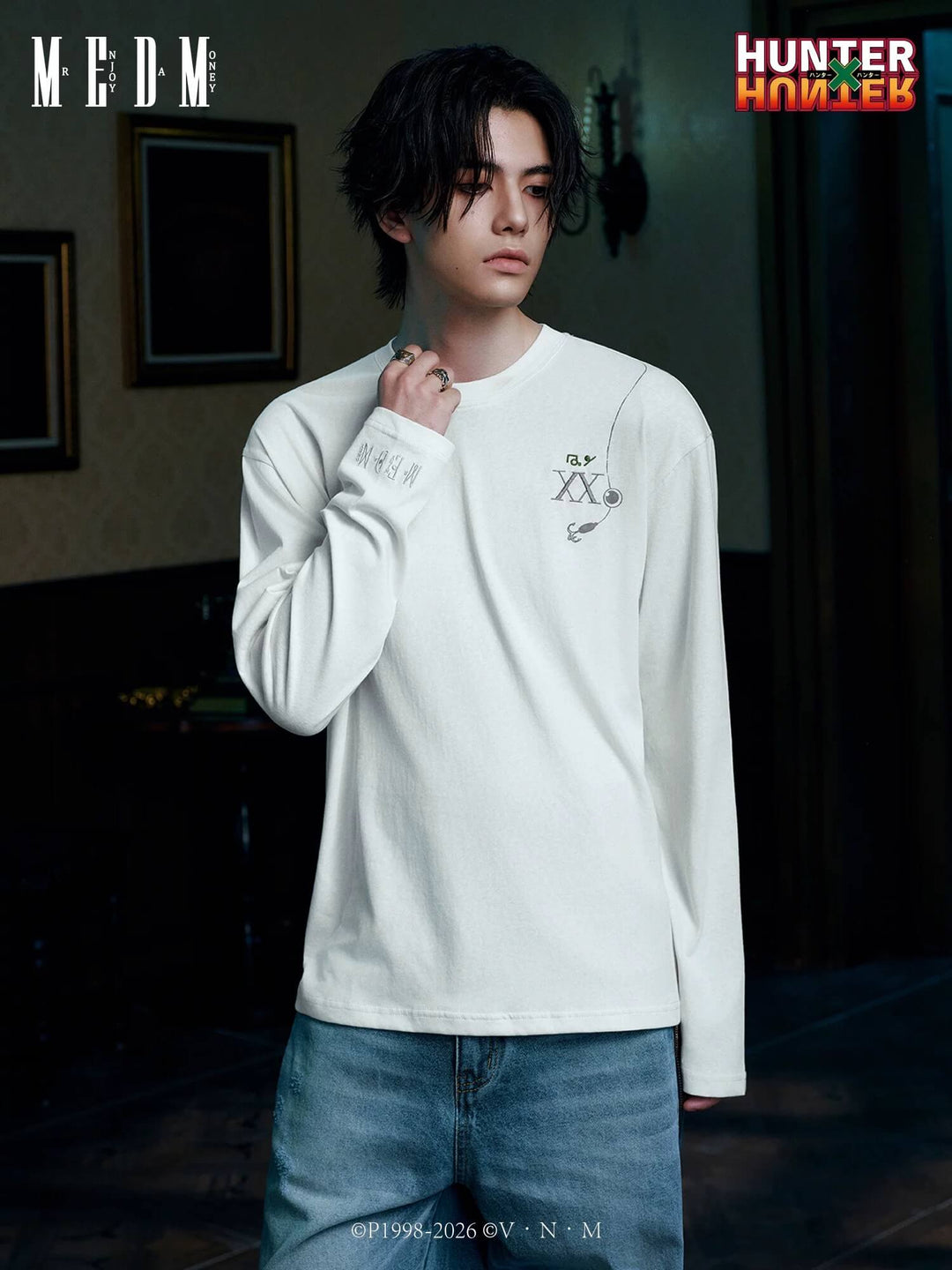 MEDM × HUNTER×HUNTER Character Monologue Print Long Sleeve Tee | Face 3 Face