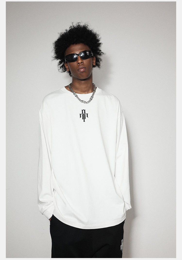 DICETINY Basic Logo Print Long Sleeve Tee | Face 3 Face