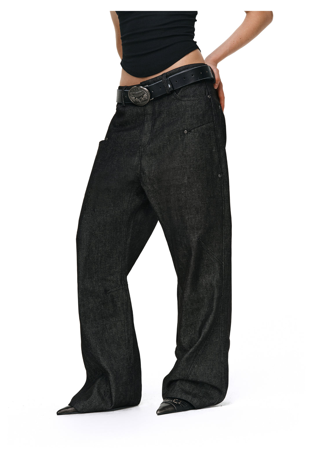 ANTIDOTE Studded Slash Pocket 3D Cut Jeans | Face 3 Face