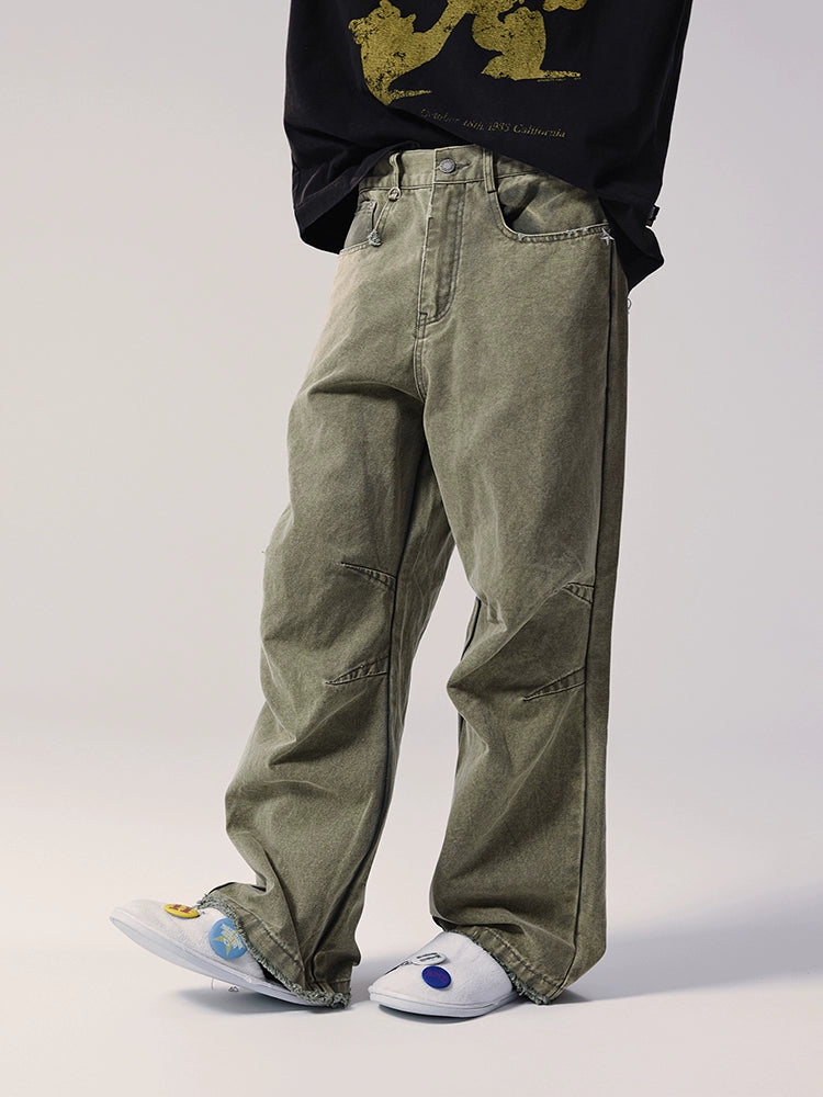 Remedy Washed Star Studs Work Jeans | Face 3 Face