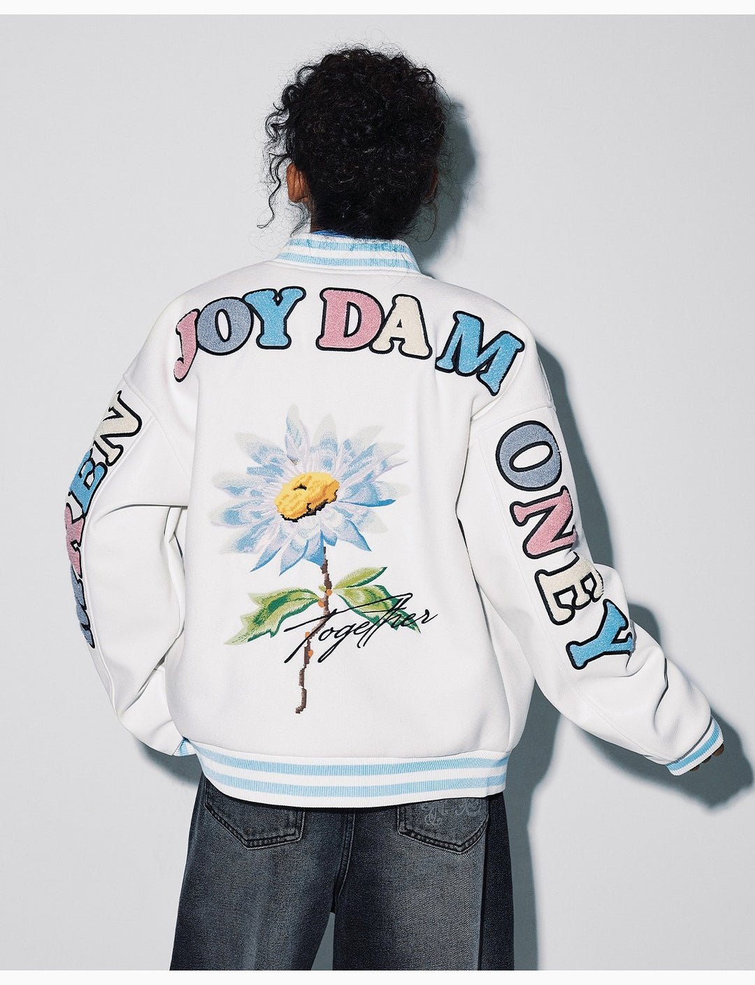 MEDM Daisy Floral Varsity Jacket | Face 3 Face