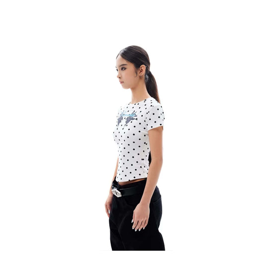 KARMANISTIC All Over Dot Chest Pegasus Print Short Sleeve Tee | Face 3 Face