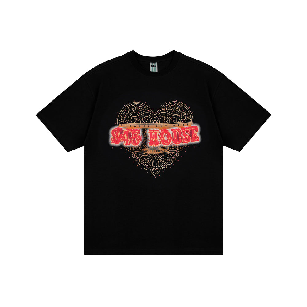 S45 Love Heart Rhinestone Tee | Face 3 Face