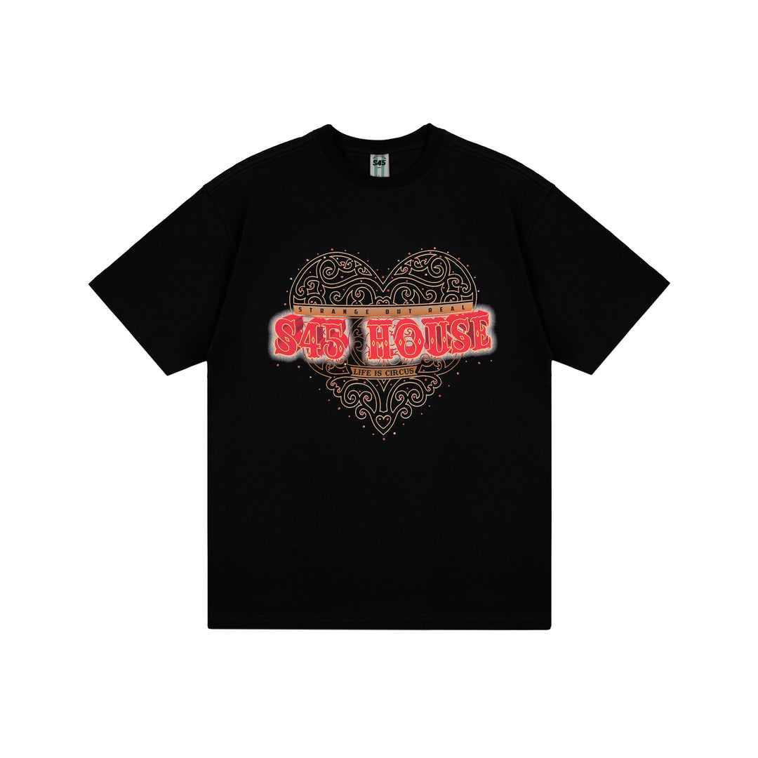 S45 Love Heart Rhinestone Tee | Face 3 Face
