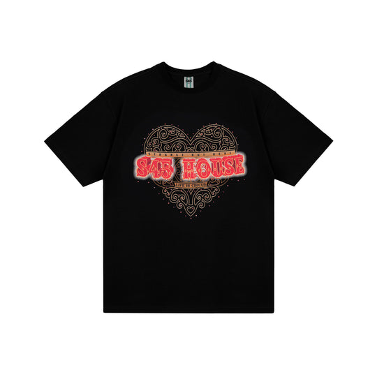 S45 Love Heart Rhinestone Tee | Face 3 Face