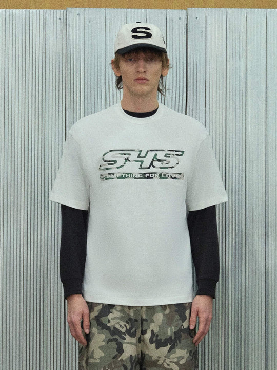 S45 Camouflage Logo Print Short Sleeve Tee | Face 3 Face