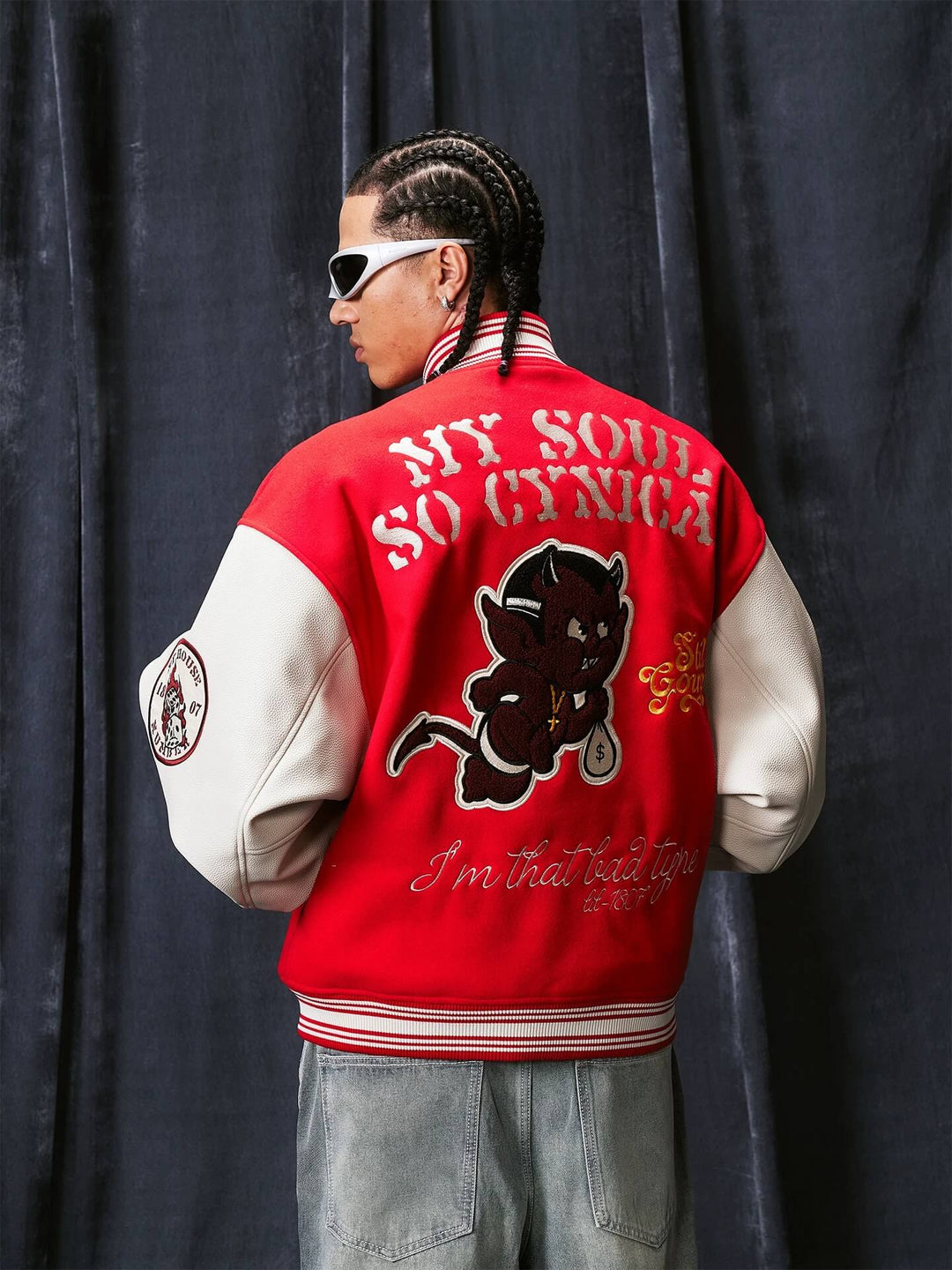 1807 Devil Angel Varsity Jacket | Face 3 Face