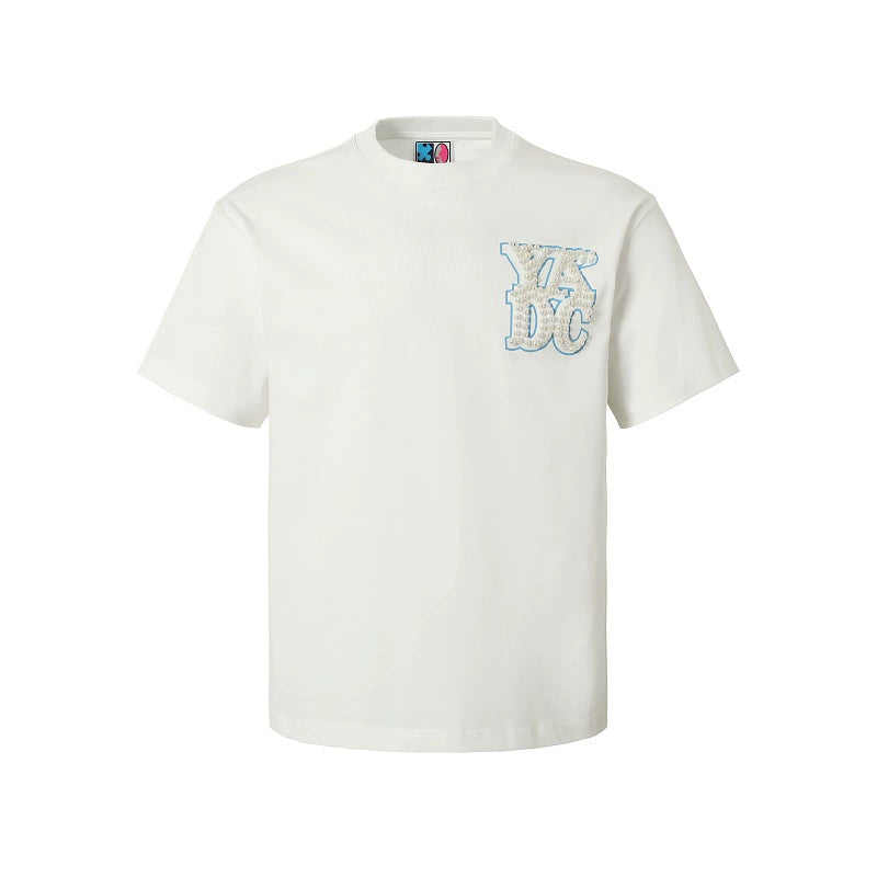 YADcrew Printed Pearl Logo Basic Tee | Face 3 Face