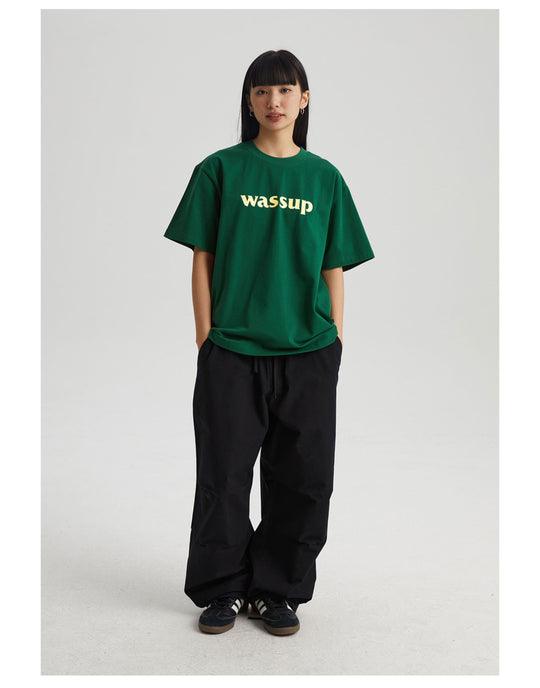 Wassup House Big Logo Print Basic Tee