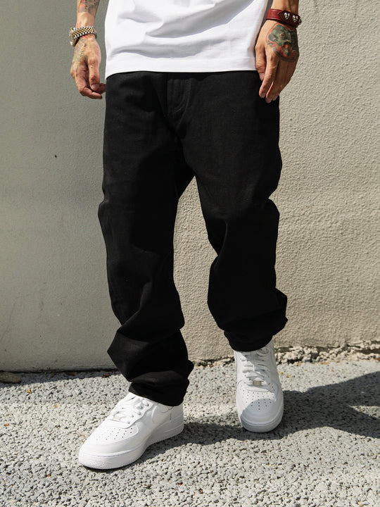 S45 Embroidered Basic Washed Jeans | Face 3 Face