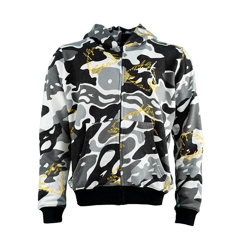 TGFCLUB 223 Embroidered Removable Zip Panel Hoodie | Face 3 Face