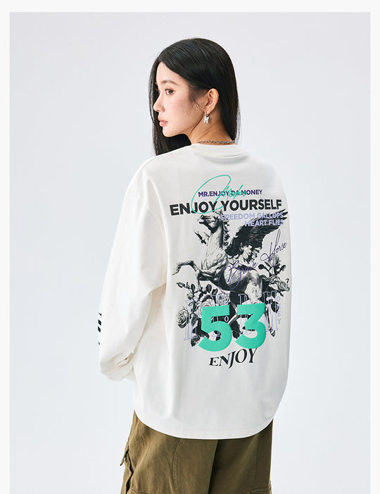 MEDM Pegasus and Rose Logo Long Sleeve Tee | Face 3 Face