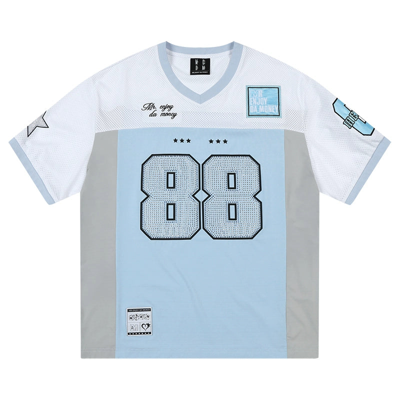 MEDM 88 Numbered Rhinestone Mesh Jersey | Face 3 Face