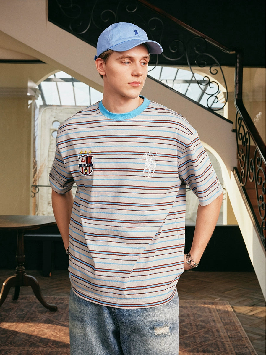 Harsh and Cruel HACR Contrast Collar Striped Tee | Face 3 Face