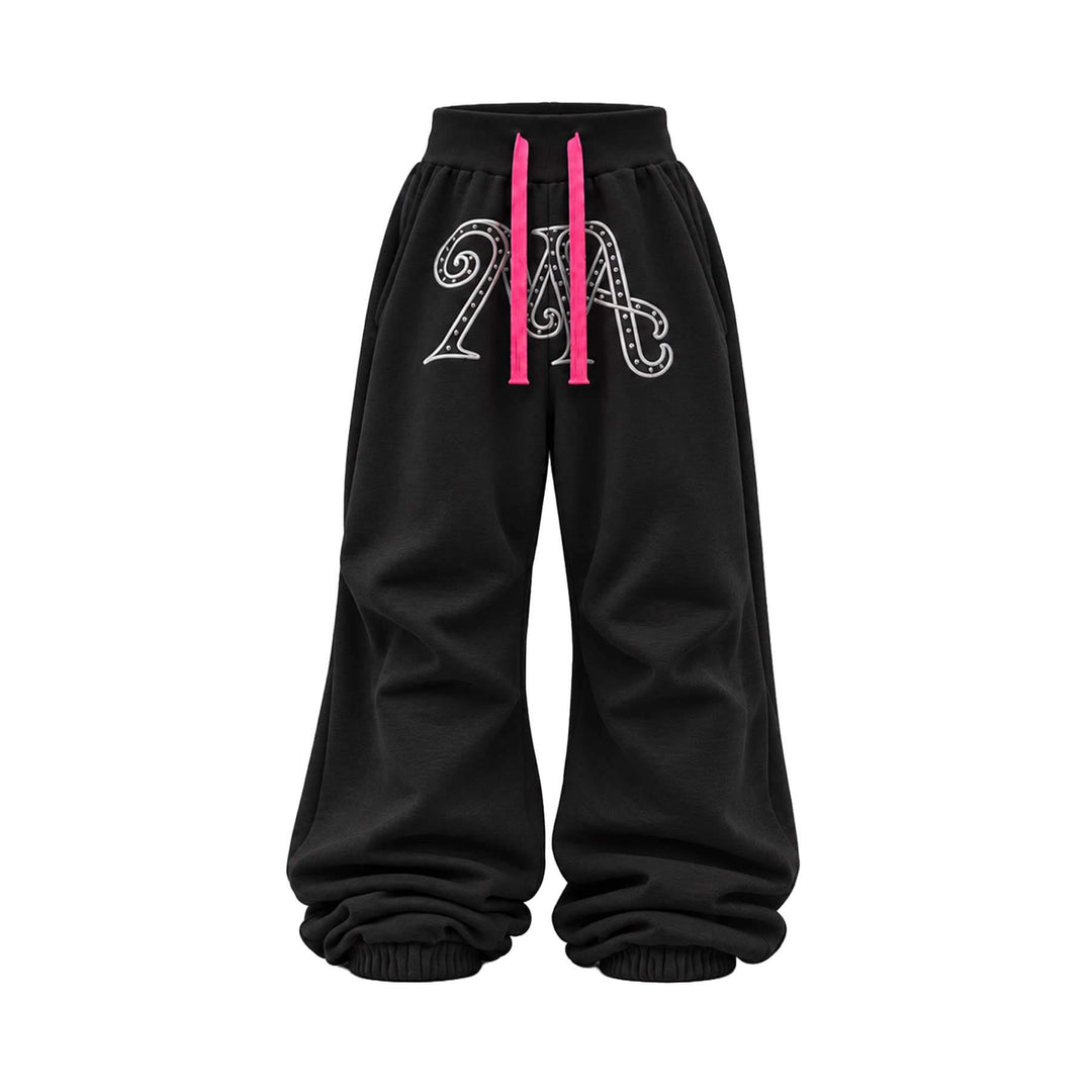 KARMANISTIC Studded Embroidered Baggy Sweatpants | Face 3 Face