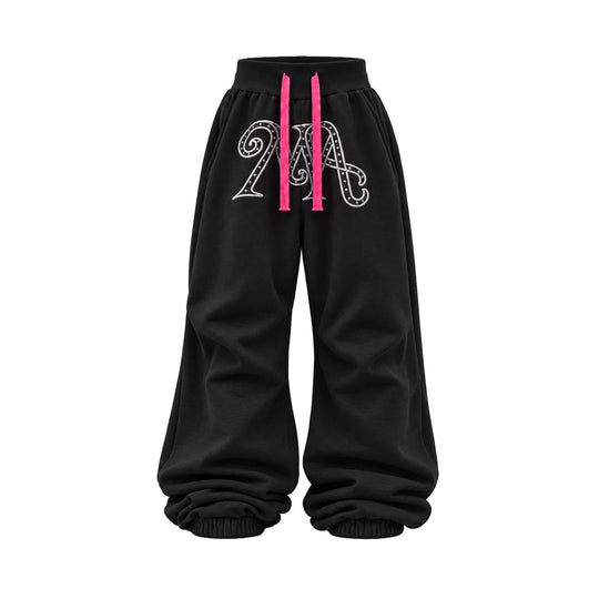 KARMANISTIC Studded Embroidered Baggy Sweatpants | Face 3 Face