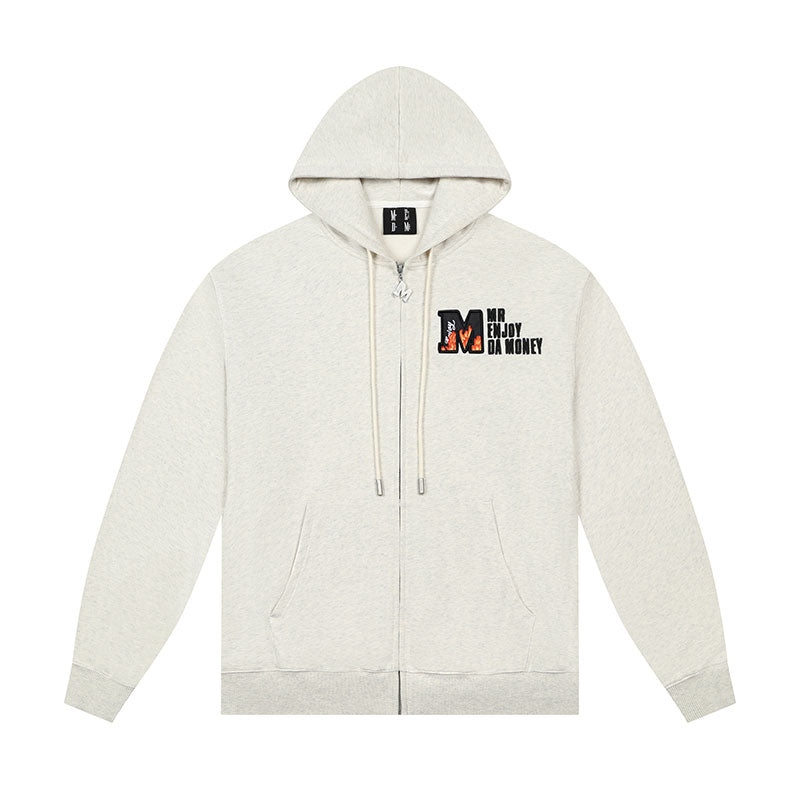 MEDM Velcro Cardigan Zipper Hoodie
