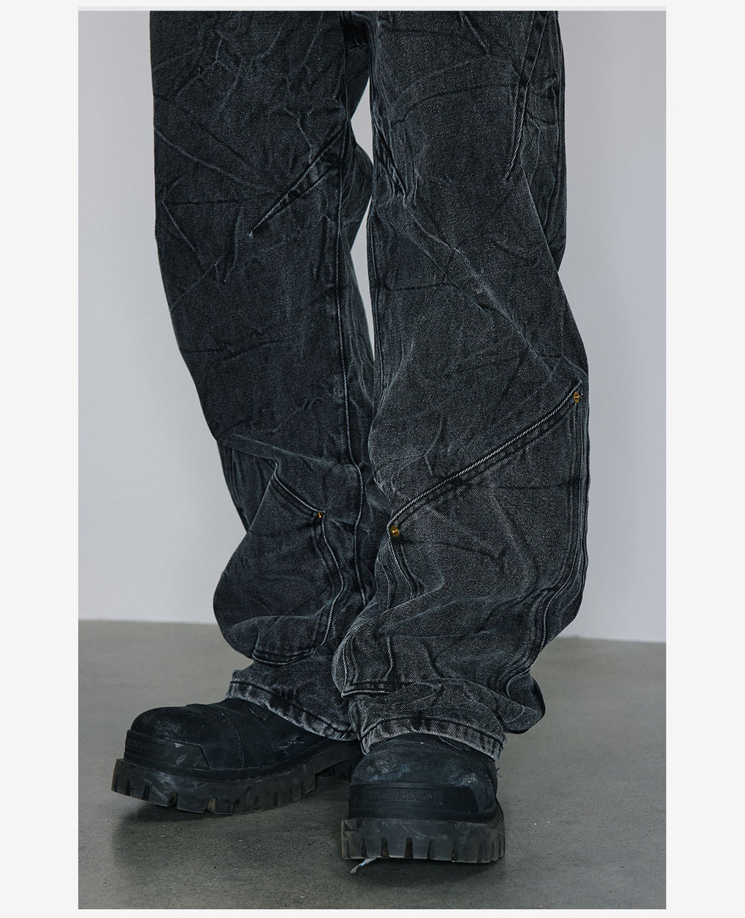 NOVACAM Water Ripple Washed Heavy Distressed Jeans | Face 3 Face