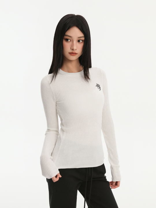 Small Town Kid Basic Slim Fit Thermal Knit Sweater | Face 3 Face