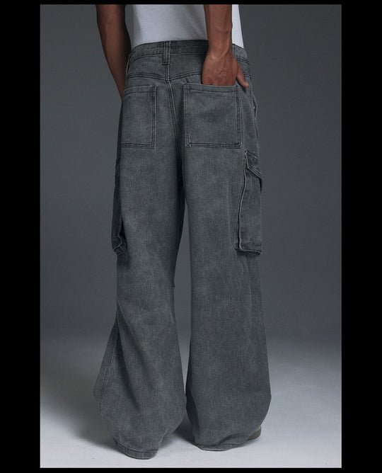 NOVACAM Washed 3D-Pocket Work Cargo Pants | Face 3 Face