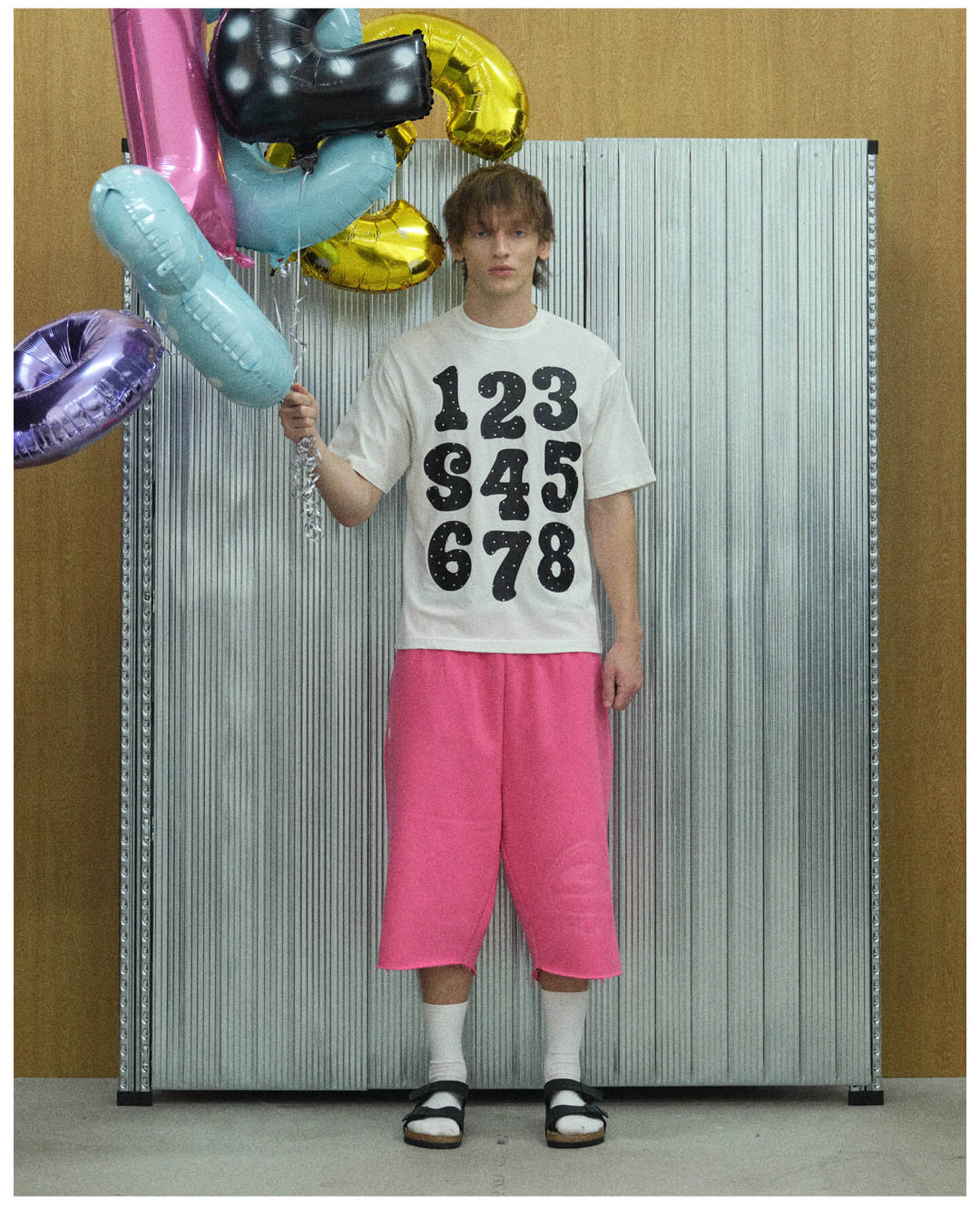S45 Number Print Rhinestone Short Sleeve Tee | Face 3 Face