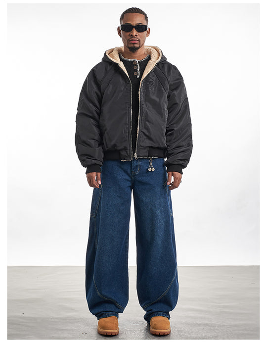 F3F Select Reversible Sherpa Fleece Hooded Jacket | Face 3 Face