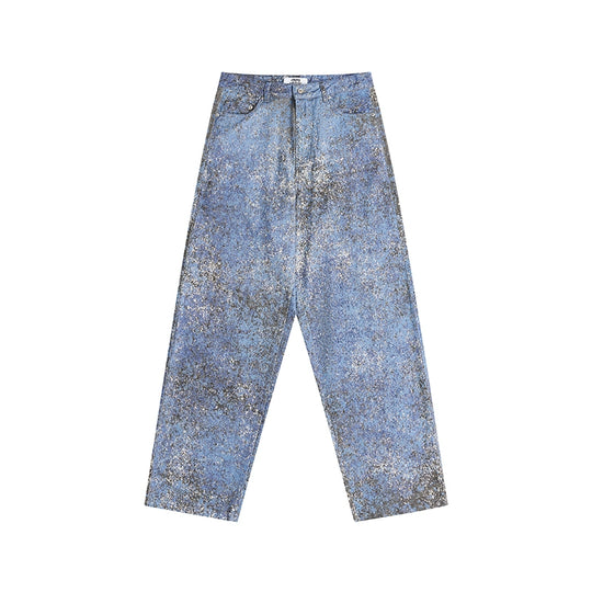 EMPTY REFERENCE Mottled Aged Print Work Pants | Face 3 Face