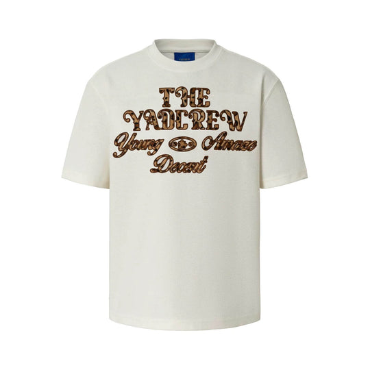 YADcrew Fuzzy Leopard Logo Patch Tee | Face 3 Face