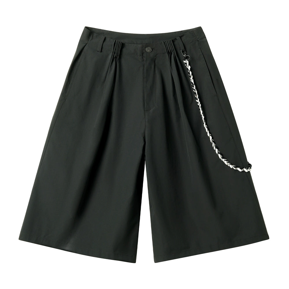 JHYQ Strap Detail Pleated Suit Shorts | Face 3 Face