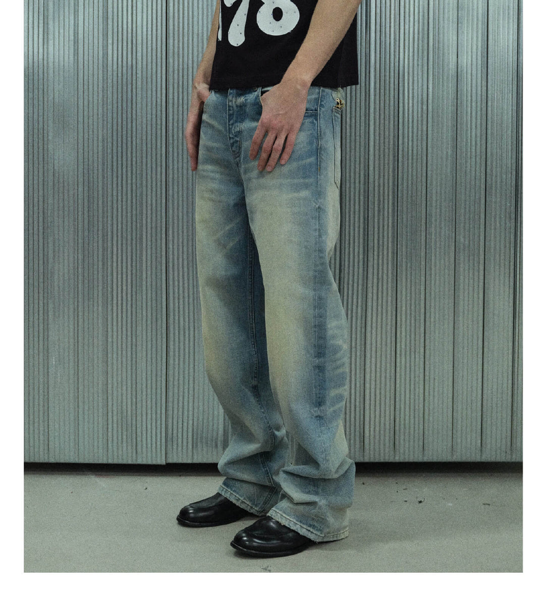 S45 Vintage Whisker Wash Distressed Jeans