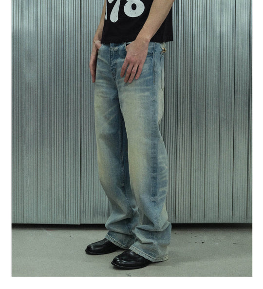 S45 Vintage Whisker Wash Distressed Jeans