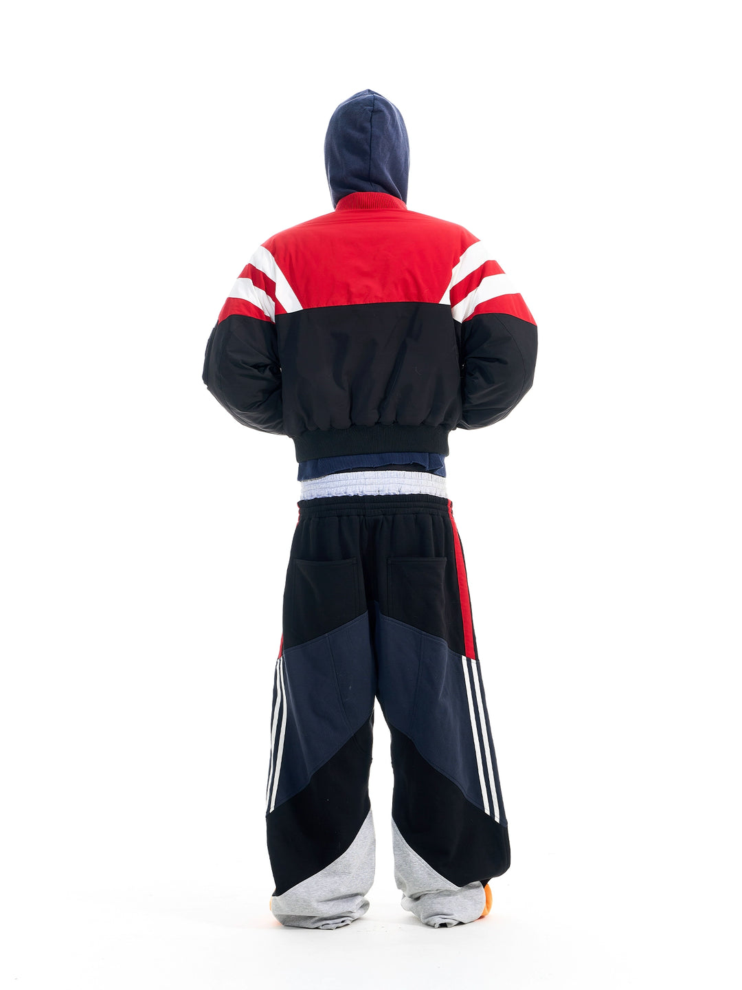 BLIND NO PLAN Contrast Color Sports Bomber Jacket | Face 3 Face