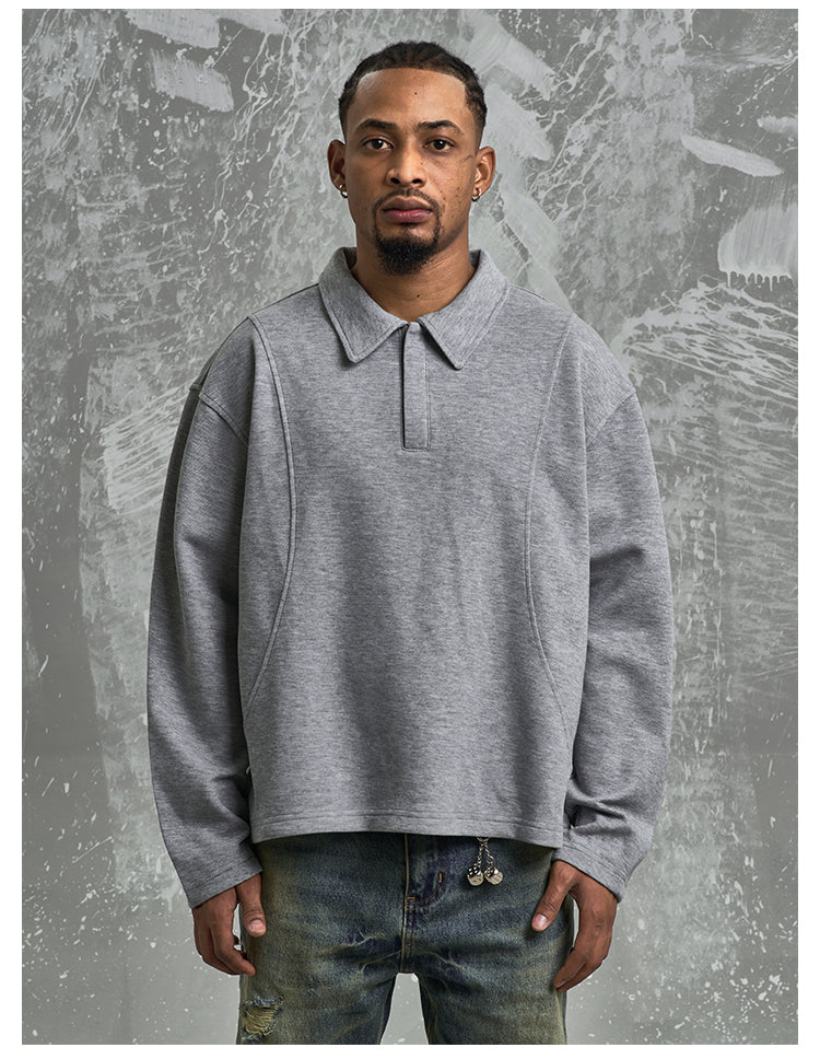 F3F Select Deconstructed Long Sleeve Polo sweatshirt | Face 3 Face