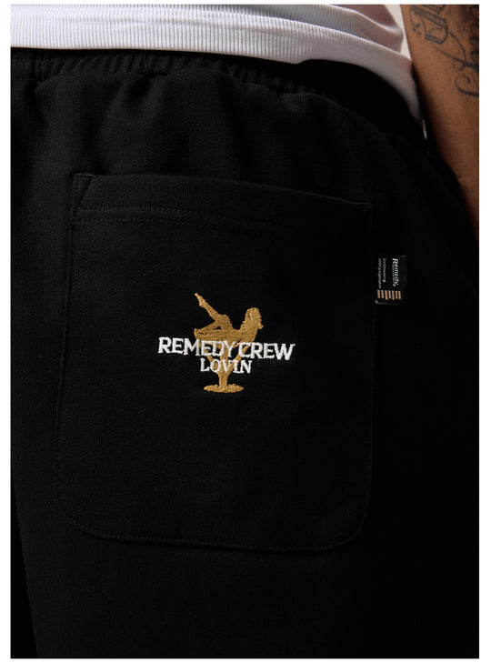 Remedy Embroidered Cocktail Girl Sweat Shorts | Face 3 Face