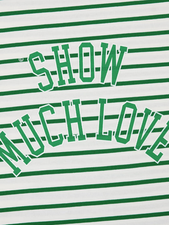 MHARF SHOW MUCH LOVE Striped Print Tee | Face 3 Face