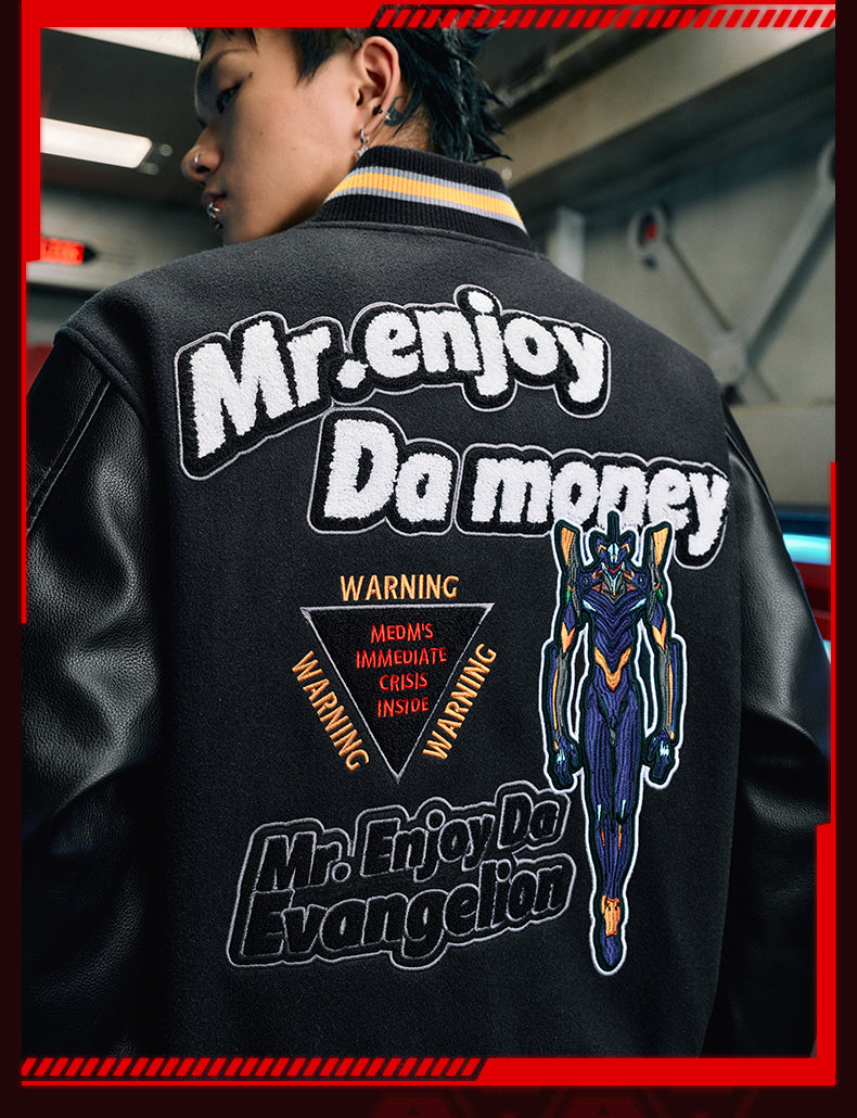 MEDM x EVA Unit-00, Unit-01, Mark.06 Leather Varsity Jacket | Face 3 Face