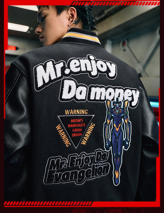 MEDM x EVA Unit-00, Unit-01, Mark.06 Leather Varsity Jacket | Face 3 Face