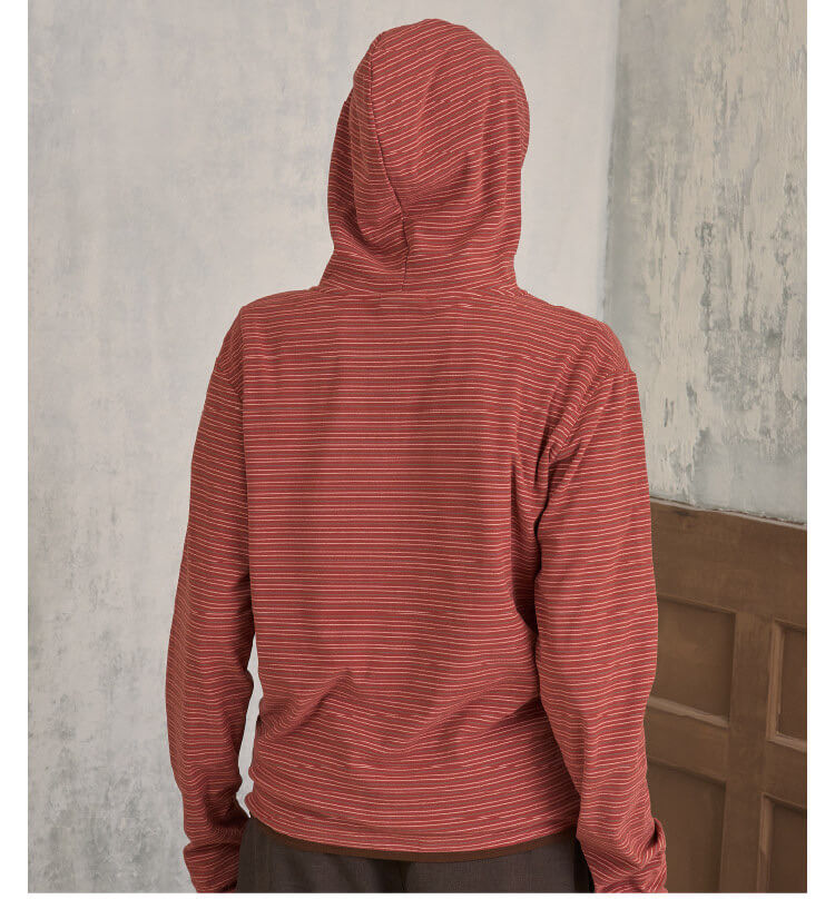 S45 Soft Textured Striped Zip Up Hoodie | Face 3 Face