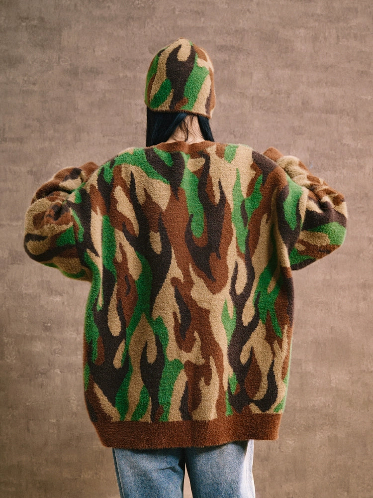 Remedy Flame Camouflage Knit Sweater | Face 3 Face